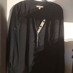 Banana republic black 100% silk